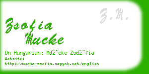 zsofia mucke business card